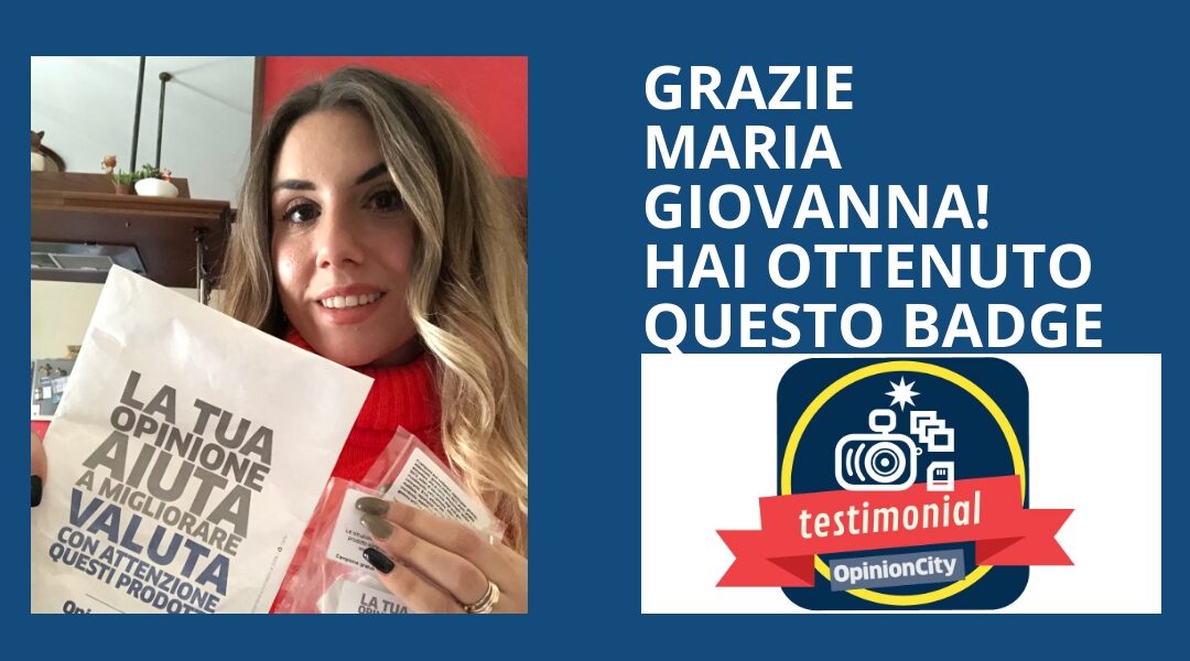 Testimonial. Maria Giovanna