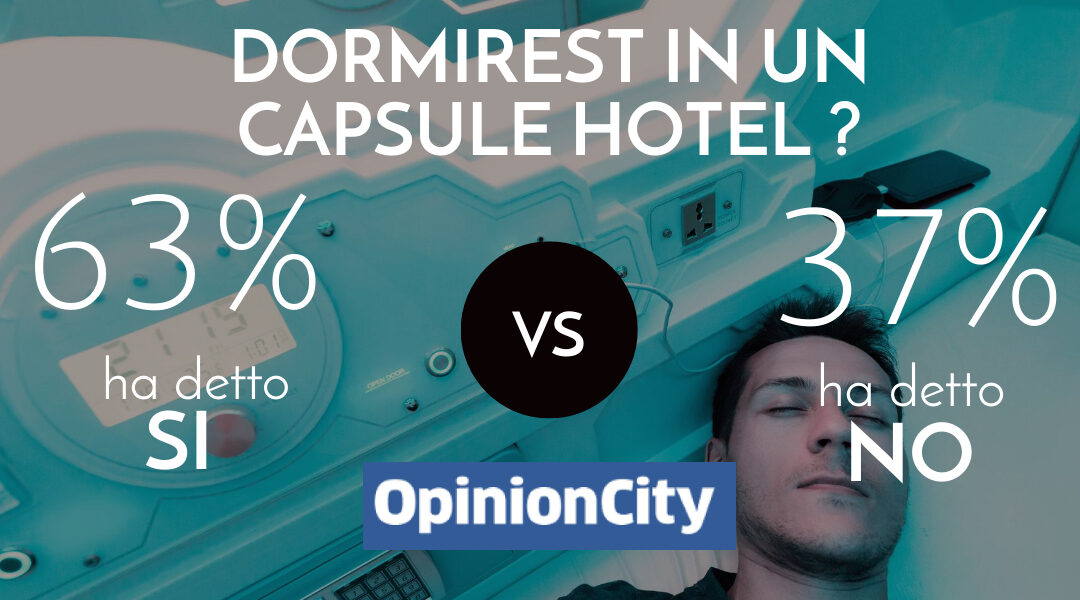 Dormiresti in un “capsule hotel”? Ecco i risultati dell’inchiesta