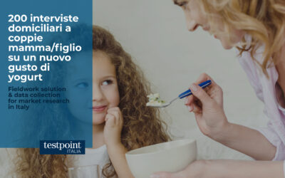 200 interviste domiciliari a coppie mamma/figlio su un nuovo gusto di yogurt