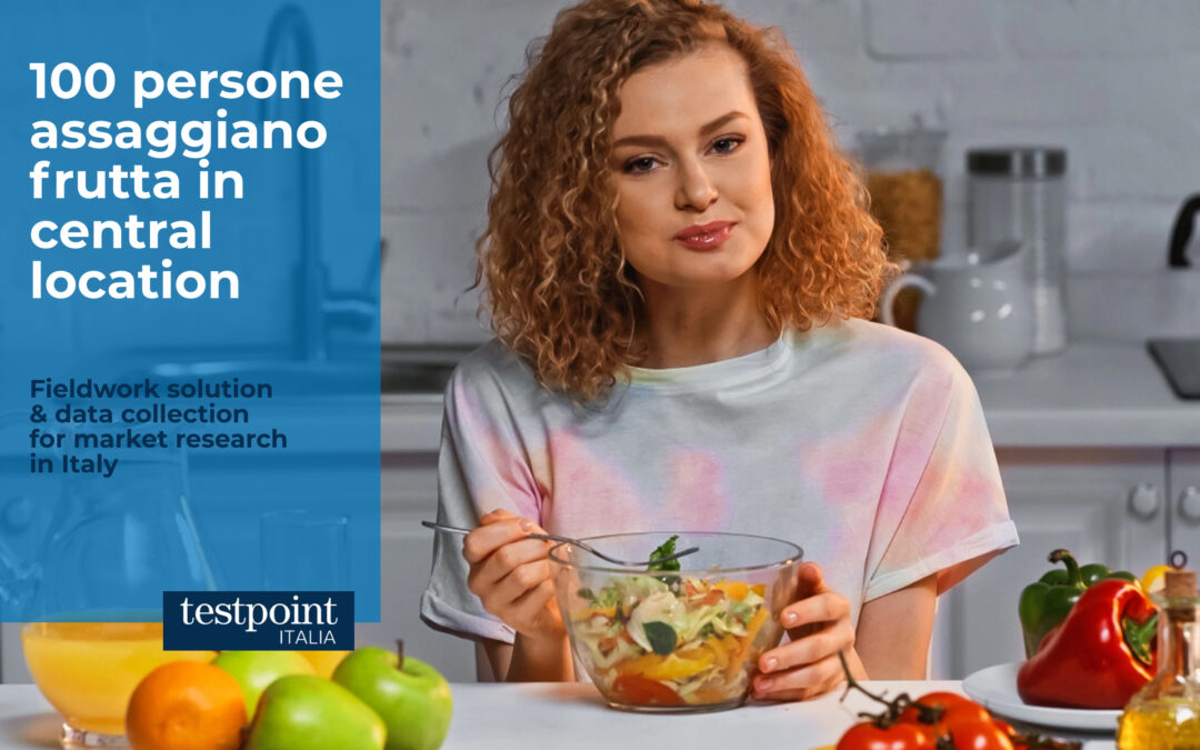 100 persone assaggiano frutta in central location  