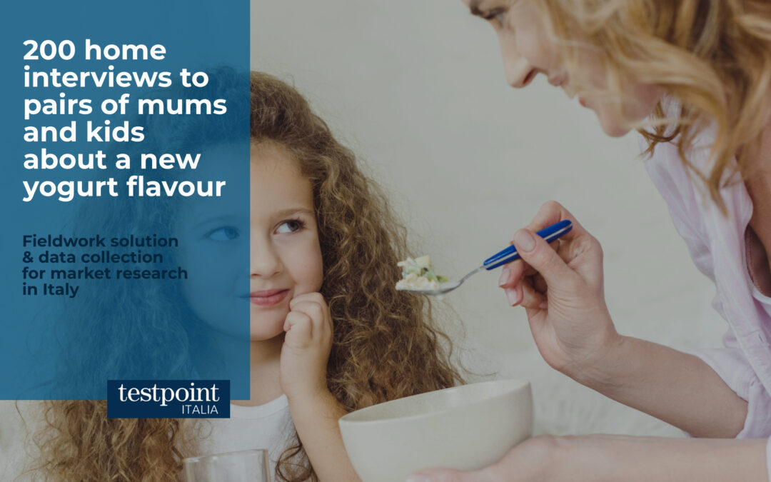 200 in-home interviews with pairs of mothers and their kids about a new yogurt flavor