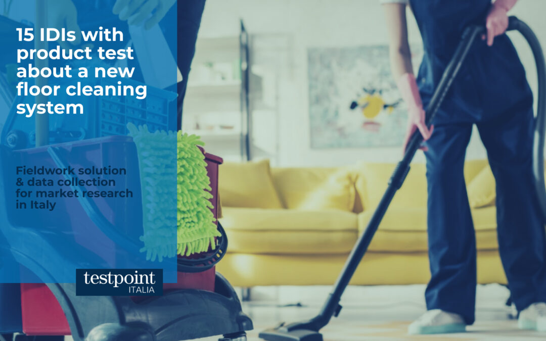 15 qualitative interviews with product testing on a new floor cleaning system