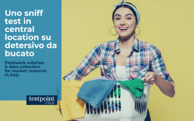 Uno sniff test in central location su detersivo da bucato